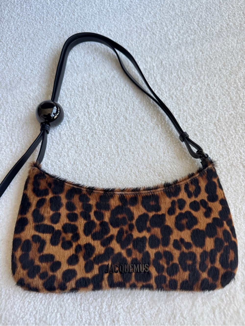 Jaquemus Le Bisou Perle Leopard Shoulder Bag
